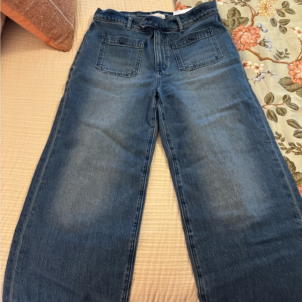LOFT Wide Leg Crop Sailor Jeans - Picture 2 of 5